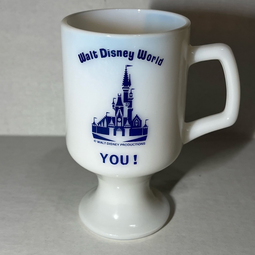 Walt Disney World White Tall Pedestal You! Coffee Mug With Castle